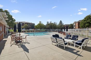 Outdoor pool with sundeck
